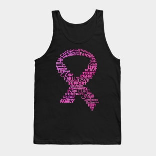 Motivational Breast Cancer Pink Ribbon,Inspirational Cancer awareness Tank Top